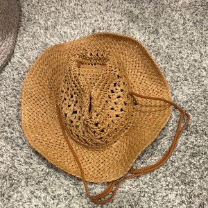 Women's Tan Woven Sun Hat
